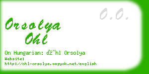 orsolya ohl business card